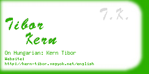 tibor kern business card